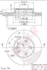 VILLAR 6282183 -  Тормозной диск