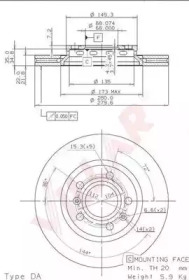 VILLAR 6282184 -  Тормозной диск