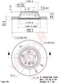VILLAR 6282199 -  Тормозной диск