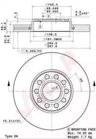 VILLAR 6282204 -  Тормозной диск
