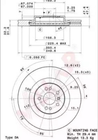 VILLAR 6282206 -  Тормозной диск