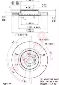 VILLAR 6282207 -  Тормозной диск