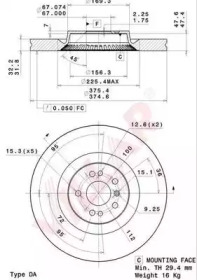VILLAR 6282208 -  Тормозной диск