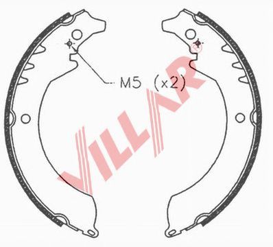 VILLAR 6290679 -  Комплект тормозных колодок