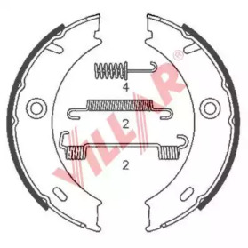 VILLAR 6290875 -  Комплект тормозных колодок, стояночная тормозная система