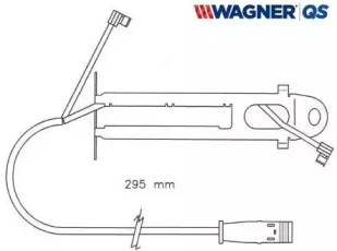WAGNER 587022w -  Сигнализатор, износ тормозных колодок