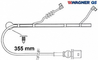 WAGNER 587032w -  Сигнализатор, износ тормозных колодок