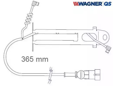 WAGNER 587044w -  Сигнализатор, износ тормозных колодок