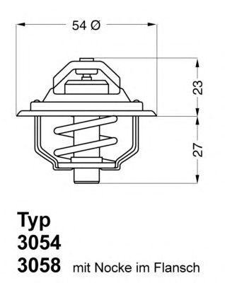 WAHLER 305492d50 -  Термостат, охлаждающая жидкость