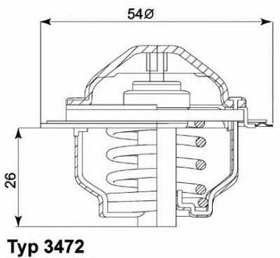WAHLER 347287d -  Термостат, охлаждающая жидкость