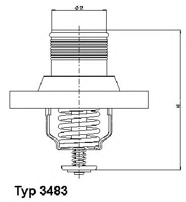 WAHLER 348389d -  Термостат, охлаждающая жидкость