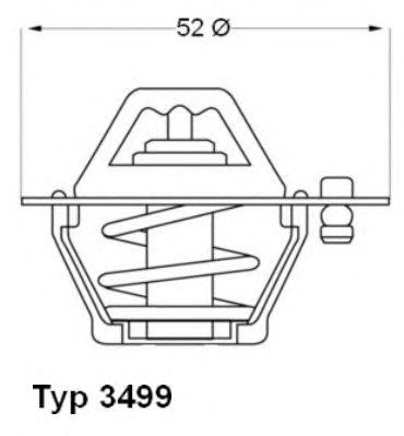 WAHLER 349982d -  Термостат, охлаждающая жидкость