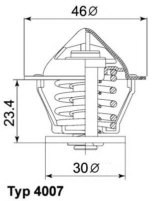 WAHLER 400780d -  Термостат, охлаждающая жидкость