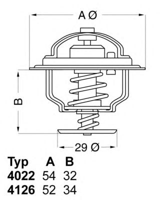 WAHLER 402282d -  Термостат, охлаждающая жидкость