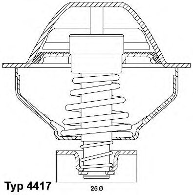 WAHLER 41028981d -  Термостат, охлаждающая жидкость