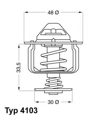 WAHLER 410382d -  Термостат, охлаждающая жидкость