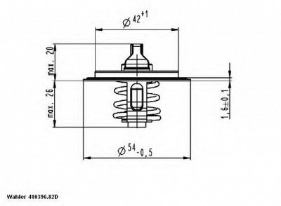WAHLER 41039682d -  Термостат, охлаждающая жидкость