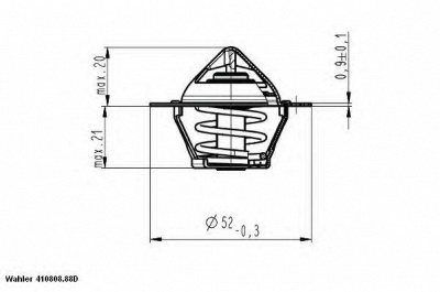 WAHLER 41080888d -  Термостат, охлаждающая жидкость