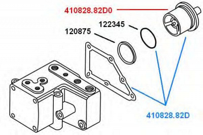 WAHLER 41082882d -  Термостат, охлаждающая жидкость