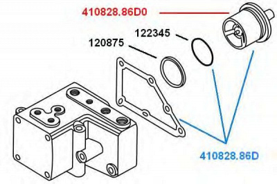 WAHLER 41082886d -  Термостат, охлаждающая жидкость