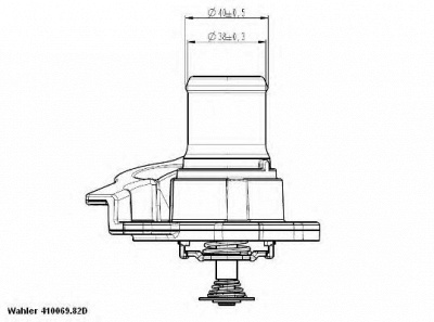 WAHLER 41093782d -  Термостат, охлаждающая жидкость