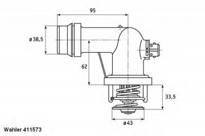 WAHLER 411573105d -  Термостат, охлаждающая жидкость