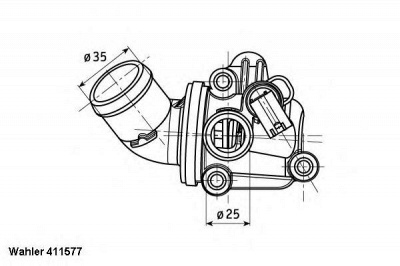 WAHLER 41157780d -  Термостат, охлаждающая жидкость