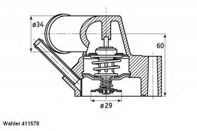 WAHLER 41157892d -  Термостат, охлаждающая жидкость
