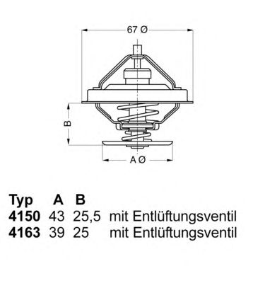 WAHLER 415079d50 -  Термостат, охлаждающая жидкость
