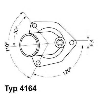 WAHLER 416492d -  Термостат, охлаждающая жидкость
