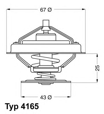 WAHLER 416579d -  Термостат, охлаждающая жидкость