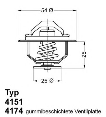 WAHLER 417482d -  Термостат, охлаждающая жидкость