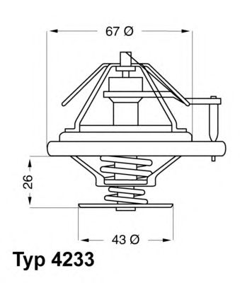 WAHLER 423384d -  Термостат, охлаждающая жидкость