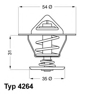 WAHLER 426487d -  Термостат, охлаждающая жидкость