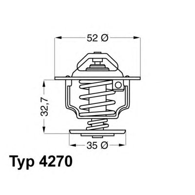 WAHLER 427088d -  Термостат, охлаждающая жидкость