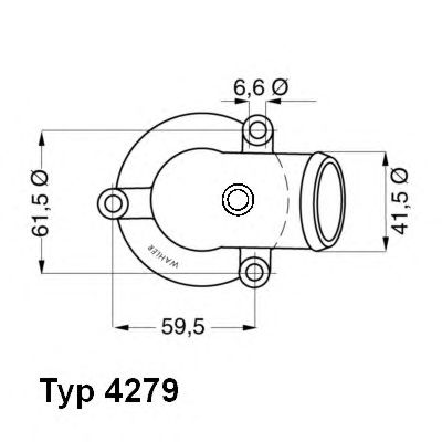 WAHLER 427987d -  Термостат, охлаждающая жидкость