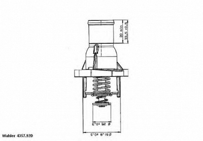 WAHLER 435792d -  Термостат, охлаждающая жидкость