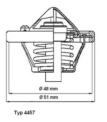 WAHLER 445782d -  Термостат, охлаждающая жидкость