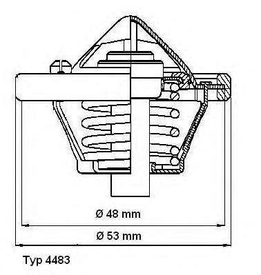 WAHLER 448382d -  Термостат, охлаждающая жидкость