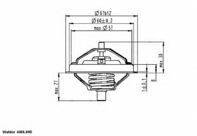 WAHLER 448880d0 -  Термостат, охлаждающая жидкость