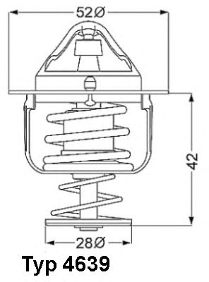 WAHLER 463982d -  Термостат, охлаждающая жидкость