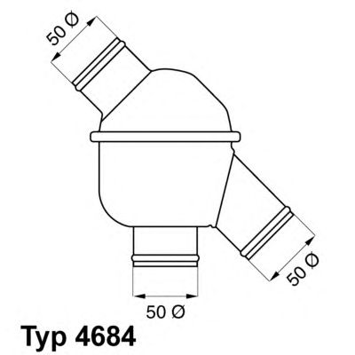 WAHLER 4684801 -  Термостат, охлаждающая жидкость