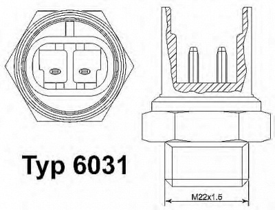 WAHLER 6031100d -  Термовыключатель, вентилятор радиатора