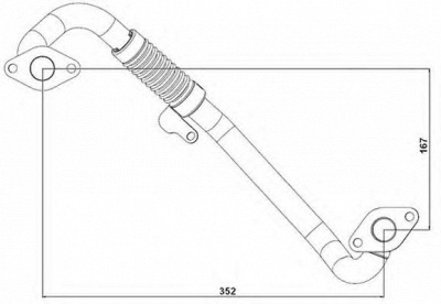 WAHLER 665104d -  Трубка, клапан возврата ОГ