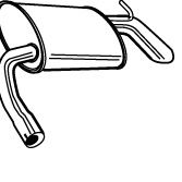 WALKER 17563 -  Глушитель выхлопных газов конечный