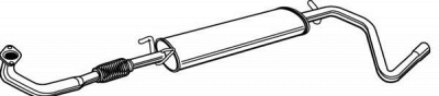 WALKER 21499 -  Средний глушитель выхлопных газов