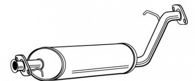 WALKER 22668 -  Средний глушитель выхлопных газов