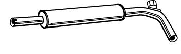 WALKER 70582 -  Средний глушитель выхлопных газов