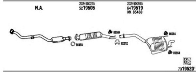WALKER mb22015 - Система выпуска ОГ