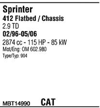 WALKER mbt14990 -